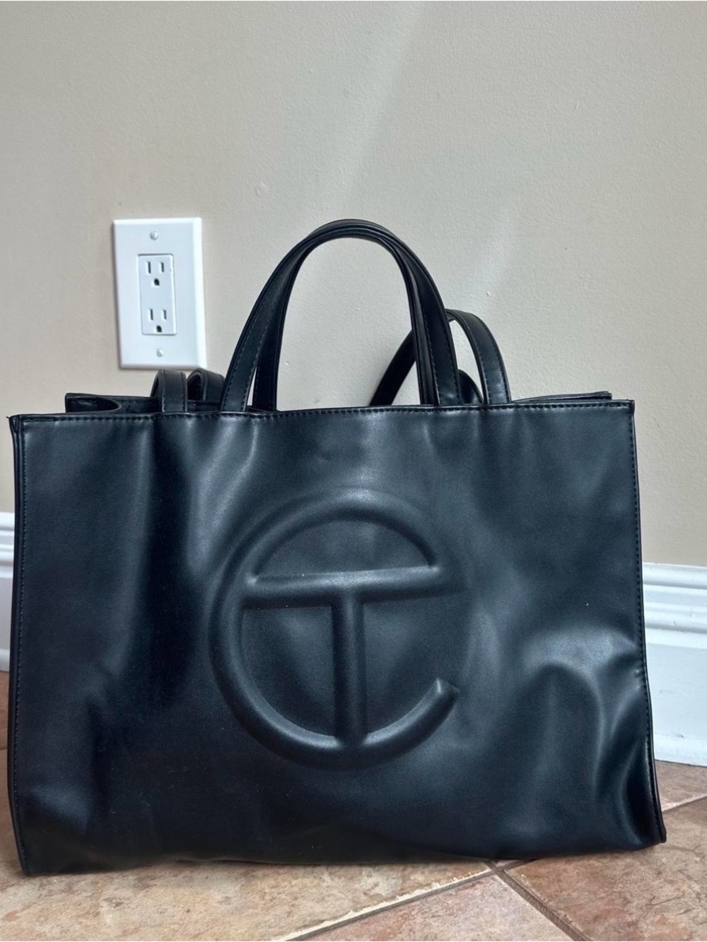 Telfar Black Shopping Tote